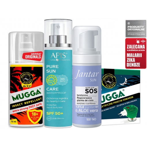 środek na komary w tropiki mugga i spf do opalnia